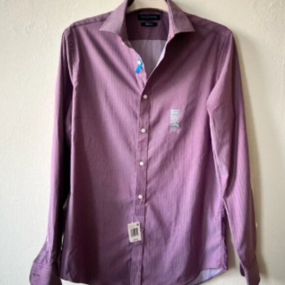 NWT Tommy Hilfiger Purple Dress Shirt Classic Style - Picture 1 of 5